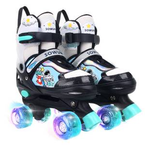 lot 5135 image: Sowume Adjustable Roller Skates for Boys and Kids, All 8 Wheels of Boys Skates Shine, Safe and Fun Illuminating for Kids