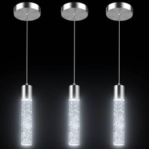 lot 5138 image: Esfos Pendant Lights Kitchen Island 3 Pack, 6500K Modern Kitchen Island Lights Ceiling Lighting Fixtures with Crystal Bubble, Integrated LED Cold White Hanging Light Dining Room Light