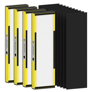 lot 5148 image: 4 Pack FLT4825 HEPA Filter B Replacement Compatible with AC4825 AC4825E AC4300 AC4800 AC4900 AC4850, 4 True HEPA Filters and 6 Activated Carbon Pre-filters