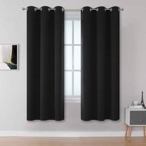 lot 5156 image: DUALIFE Black Out Curtains 72 Inch Length for Living Room Solid Energy Efficient Room Darkening Blackout Curtains for Bedroom Thermal Insulated Grommet Top 42 x 72 Inches Long Set of 2 Panels
