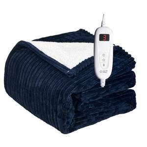 lot 5179 image: Tefici Heated Blanket Full Size Electric Blanket Throw, Soft Flannel to Sherpa, 6 Levels Fast Heating, 1-9 Hours Auto Off, Machine Washable, ETLandFCC Certified Blue, 72X84 inches