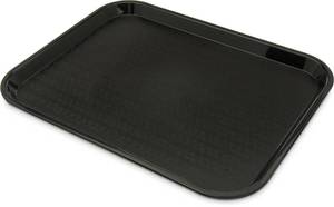 lot 6005 image: Carlisle CT141803 Cafe 14in x 18in Black Standard Plastic Fast Food Tray