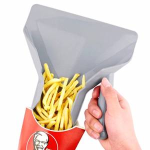 lot 6251 image: HGLuKGO Only Right Handle Comerical Plastic Chips Scoop Food French Fries Shovel Handle Fry Scoop1