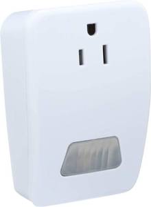 lot 6287 image: AmerTac MLC4BC Westek Indoor Plug-in Motion Activated Light Control � White, 120V 60Hz, 100 deg. Detection Zone  Wireless Motion Sensor