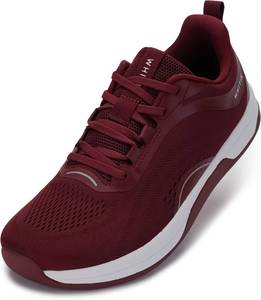 lot 6327 image: WHITIN Womens Zero Drop Width Wide Toe Box Road Running Shoes Size 8 Comfortable Slip Resistant Training Tennis Walking Sneaker Female 39 Wine Red