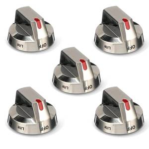 lot 6367 image: DG64-00473A Upgraded Stove Knob Oven Knobs Replacement Compatible with Samsung Gas Range Oven Stove Part NX58H5600SS NX58H5650WS NX58K7850SS - Top Burner Control Dial Perilla Great Steel 5 Pack
