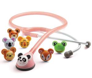 lot 6407 image: ADC 618P Adscope Adimals Model 618 Pediatric Clinician Stethoscope With Tunable AFD Technology, Pink