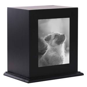lot 6419 image: BRKURLEG Pet Wood Memorial Urn for Ashes,Photo Frame Keepsake Box for Cats Dogs,Funerary Caskets Supplies Burly Wood Cremation Urns with Acrylic Glass Photo Protector for Pet Lovers