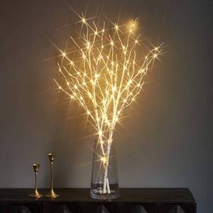 lot 6431 image: LITBLOOM Lighted White Twig Branches 32IN 100 LED with Timer Battery Operated, Artificial Tree Branch with Warm White Lights for Holiday Xmas Home Decoration Indoor Outdoor Decor
