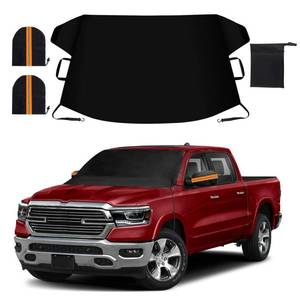 lot 6438 image: TX-INNO AUTO Windshield Cover for Ice and Snow, Thicken Extra Large Size Car Windshield Snow Cover with Side Mirrors Cover, Windshield Frost Cover Windproof Covers Fits Most SUVs Trucks (82.8inx 47in)
