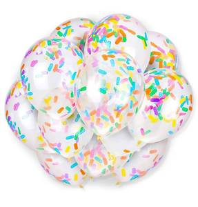 lot 6463 image: Party Balloon Sprinkles Confetti Balloon Pack - Ice Cream Sprinkle Balloons.(24PCS)
