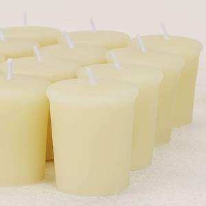 lot 6467 image: JONERAY 18PCS Beeswax Votive Candles Bulk, Pure Natural Beeswax - 15 Hour Burn Time, Unscented Handmade Candles for Church and Festival Decoration(Ivory)