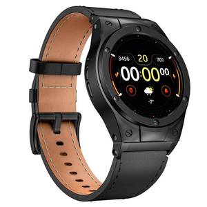 lot 6474 image: MioHHR Leather Watch Bands with Stainless Steel Case Compatible with Google Pixel Watch 123 41mm,Genuine Leather Replacement Bands for Google Pixel Watch Women Men,Black