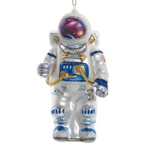 lot 8021 image: Kurt S. Adler Astronaut Glass Ornament 5.5in