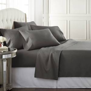 lot 8087 image: Queen Sheet Set 6 Piece Hotel Quality Bed Sheet w 4 Pillowcases - Microfiber Sheet Sets with Deep Pockets, Breathable Cooling Wrinkle Free, Machine Washable 6 Pc Sheets for Queen Size Bed, Gray