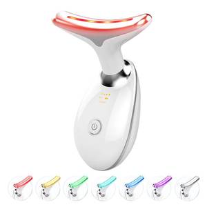 lot 8117 image: Fastaid Red-Light-Therapy-for-Face and Neck, Red Light Therapy Wand, 7 Color Led Face Neck Massager for Skin Care, White