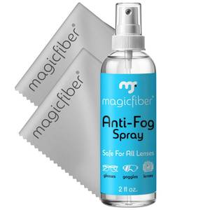 lot 8135 image: MagicFiber Anti Fog Cleaning Kit for Glasses, Swim Goggles, Snorkel Masks, Ski Goggles and More Anti Fog Spray