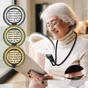 lot 8138 image: A 30X 10X Magnifying Glass with Light, Hands Free Magnifying Glass for Reading, Flexible Gooseneck Magnifier for Close Work, Reading Books, Sewing Seniors