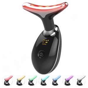 lot 8180 image: Fastaid 7-in-1 Deplux Skin Care Tool, Face Neck Massager for Skin Care Routine at Home, Glossy Black