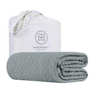 lot 8220 image: Threadmill Luxury Cotton Blankets for Twin Size Bed  All-Season 100percent Cotton Twin Blanket for Bed  Jacquard Lightweight, Soft and Cozy Coverlet, 350GSM, 68 x 90 inches  Scottish Grey