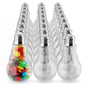 lot 8253 image: Plastic Light Bulbs, Fillable Light Bulbs, Fake Light Bulb, Plastic Light Bulbs For Crafts, Light Bulb Drinking Glass, Lightbulb Cups, Light Bulb Glasses For Drinks, Candy, Ornaments, 100 ML, 24 PK
