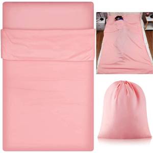 lot 8284 image: Irenare Self Tan Sleep Sack Breathable Self Tanning Sheet Protector for Bed Travel Sleeping Bag Camping and Sheet Liner for Outdoor Travel Hiking(Pink)