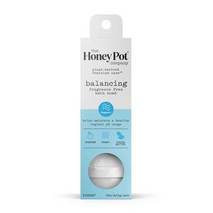 lot 8289 image: The Honey Pot Company - Balancing Fragrance Free Bath Bombs - pH Balancing, Refreshing and Hydrating - 3ct
