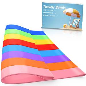 lot 8293 image: Towel Bands for Cruise and Beach Chairs - Cruise and Beach Pool Chairs Ship Essentials - Must Haves Alternative to Beach Towel Clips - Vacation Towel Bands Accessory Gifts - Thicken Towel Bands 8 PCS