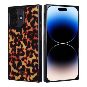 lot 8466 image: Cocomii - Rectangle Case Compatible with iPhone 16 - Compatible with MagSafe, Tortoiseshell Pattern, Animal Print, Glossy, Magnetic Phone Case for iPhone 16 6.1 inch, BlackAmber