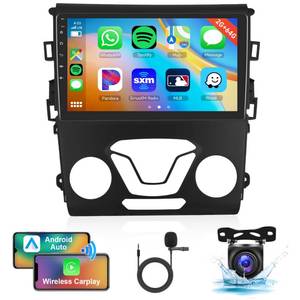 lot 9729 image: Car Radio Stereo for Ford Fusion 2013-2019 for Ford Mondeo, 2G64G Android 13 Rimoody 9 Inch Wireless Carplay Android Auto Touch Screen GPS Navigation Bluetooth FMRDS HiFi WiFi Backup Camera - Retail $148.14
