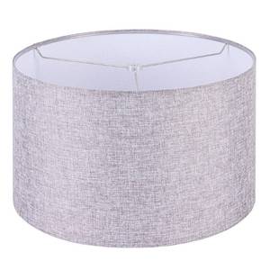lot 9747 image: Wellmet 18inx18inx12in inches Required Lampshade Assembly for Table Lamp,Bedside Lamp, Floor Lamp, Fabric Drum Lampshade Classic Modern Style, Spider Fitter, Grey