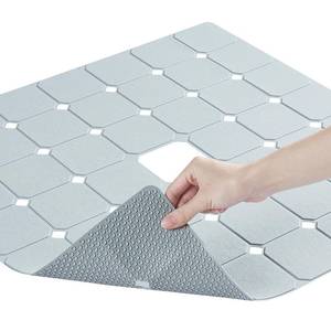 lot 10198 image: Shower Mat Non Slip Silicone Soft Odorless Bathtub Mat Non Slip with Mini Suction Cups Bath Tub Mat Foldable and Machine Washable Bathroom Mat Shower Floor Mat 24 X 24 Grey