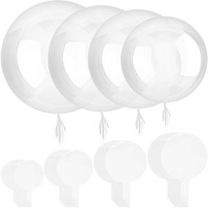 lot 10212 image: Sumind 40 Pcs Bobo Balloons Clear Balloons for Stuffing Bubble Transparente Burbuja for Valentines Christmas Wedding Birthday Party Decoration(10 Inch, 18 Inch, 20 Inch, 24 Inch)