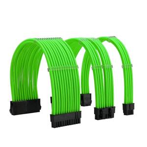 lot 10215 image: FormulaMod Sleeve Extension Power Supply Cable Kit 18AWG ATX 24P EPS 8-PPCI-E8-P with Combs for PSU to MotherboardGPU (Green)