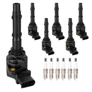 lot 10243 image: Set of 6 Ignition Coil Pack Spark Plugs Fits for 2006 2007 2008 2009 2010 2011 2012 Mercedes Benz E350 ML350 R350 C230 C280 C300 C350 GLK350 SLK350 CLK350 3.5 V6 Ignition Coils Spark Plugs UF535 - Retail $123.98