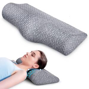 lot 1337 image: Cervical Neck Pillows for Pain Relief Sleeping, High-Density Memory Foam Pillow Neck for Bolster Support and Shoulder Relaxer, Decompression Devices Orthopedic Roll Pillow for Bed Office
