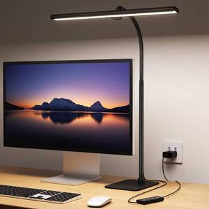 lot 1341 image: Kary LED Desk Lamps for Home Office, Tall Desk Light with Base, Flexible Gosseneck Adjustable Height 5-Level Dimmable Brightness and Color, Architect Lamp for Working,Reading,Crafting,Study