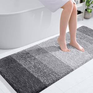 lot 1351 image: OLANLY Bathroom Runner Rugs 54x24, Extra Soft Absorbent Microfiber Bath Rugs, Rubber Backing, Quick Dry, Machine Washable Bath Mats for Bathroom Floor, Tub, Shower and Home Decor Accessories, Grey