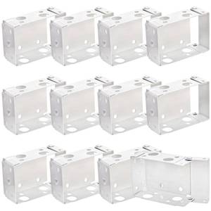 lot 1354 image: Lawei 12 Pack 2.5 Inch Blind Brackets, Low Profile Box Mounting Bracket for Window Blinds, White Color Window Blinds Headrail Holder Bracket Installation, 48pcs Screws