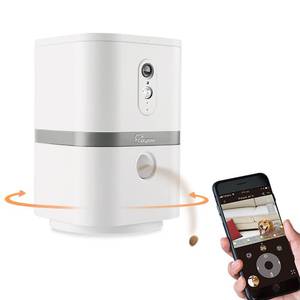 lot 1371 image: SKYMEE Petalk AI II Dog Camera Automatic Treat Dispenser, 5G WiFi Pet Camera with 180° Pan Full-Room View,Night Vision,Two Way Audio for Dogs and Cats,Compatible with Alexa - Retail $82.19