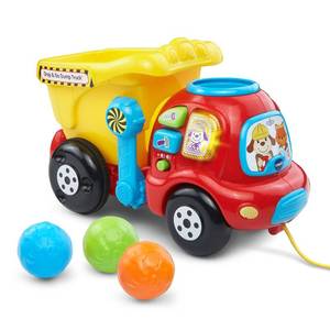lot 1377 image: VTech Drop and Go Dump Truck, Yellow