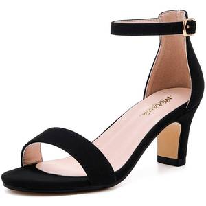 lot 1384 image: Motasha Big Girls Sandals Girl Heel Open Toe Ankle Strap Cute Pump Sandals Sexy Fancy Flower Girls Dress Shoes Party Wedding Summer Shoes Big Little Kids Heels (M7206Nubuck Black 1)