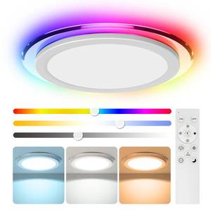 lot 1388 image: Aphyni Planetary Ring RGB LED Ceiling Light Fixture with Remote, 2400LM 3000K-6500K Dimmable Flush Mount Ceiling Light, App Control Smart Ceiling Lights for Bedroom, Living Room, 12 Inch