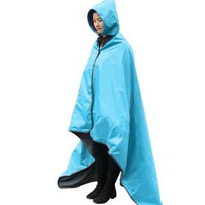 lot 1396 image: Outdoor Waterproof Camping Blanket - Hooded Fleece Windproof Blanket for Stadium, Sporting Events, Concert, Picnic, Car, Boat - Packable Camp Blanket for Cold Weather, Camping Gear Must Haves