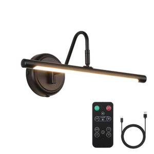 lot 1397 image: ECOBRT Wireless Picture Light with Controller Dimmable Color Adjustment, Rechargeable 5000mAh Battery Wall Lamp, Black Mural Light for Wall Pictures, Gallery Artwork, Paintings, Portraits