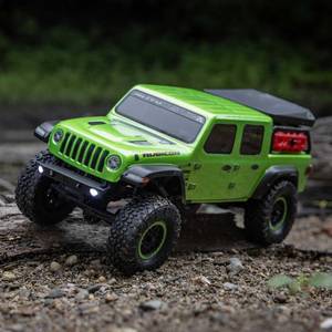 lot 1422 image: Axial RC Truck SCX24 Jeep Gladiator 4 Wheel Drive Rock Crawler Brushed RTR Nothing Needed to Complete Ready-to-Run Green AXI00005V2T3, Remote Control Car, RC Car, RC Crawler - Retail $134.62