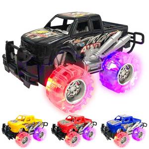 lot 1430 image: ArtCreativity Light Up Monster Trucks for Boys and Girls, 4-Pack Toy Truck Set, Monster Trucks for Boys 3 4 5 6 7 8 Years Old, Toddler Monster Truck Toys, Light Up Trucks