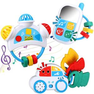 lot 2050 image: Anzimo Baby Sensory Toys - Baby Teething Toys Infant Newborn Montessori Toys for Boys Girls 0 3 6 9 12 18 Months 1 Year Old Birthday Gifts - Toddler Travel Toys Educational Learning Activities