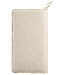 lot 2062 image: Ox Knight Zipper Leather Cover for Hobonichi WeeksWeeks Mega - with Pen Loop, Card Slots, and Back Pocket (Ivory)