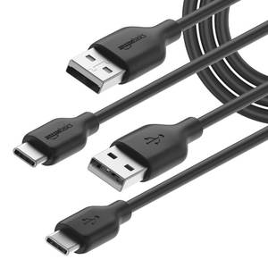 lot 2083 image: Amazon Basics 2-Pack USB-C to USB-A 2.0 Fast Charger Cable, 480Mbps Speed, USB-IF Certified, for Apple iPhone 1615, iPad, Samsung Galaxy, Tablets, Laptops, 6 Foot, Black